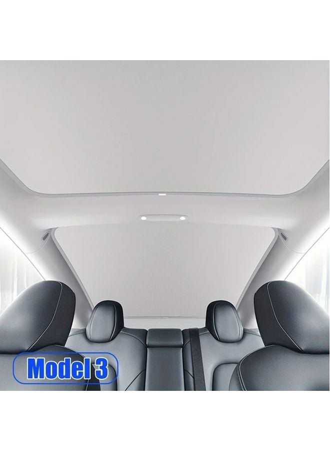 Model Y Black Sunroof Sunshade Two Piece Set For Sun Protection - Image 5